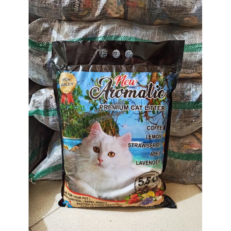 pasir kucing gumpal wangi aromatik/mi chio 5.5lt