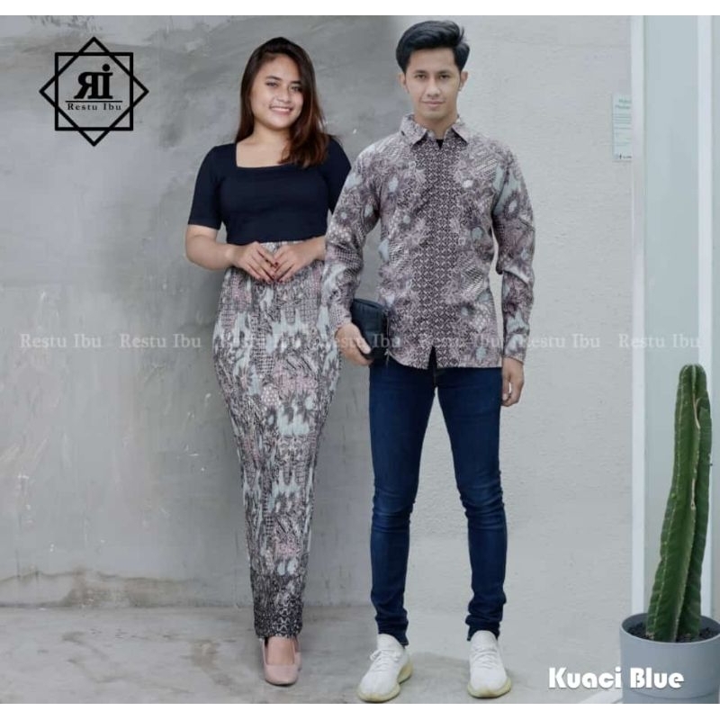 couple rok dan kemeja batik / rok batik / rok prisket / rok instan / rok lilit / kemeja panjang