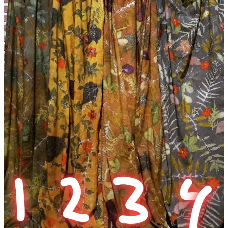 Kain Batik Katun Ecoprint