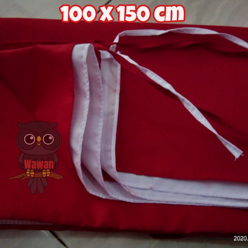 Bendera merah putih besar 100x150 cm bahan halus katun