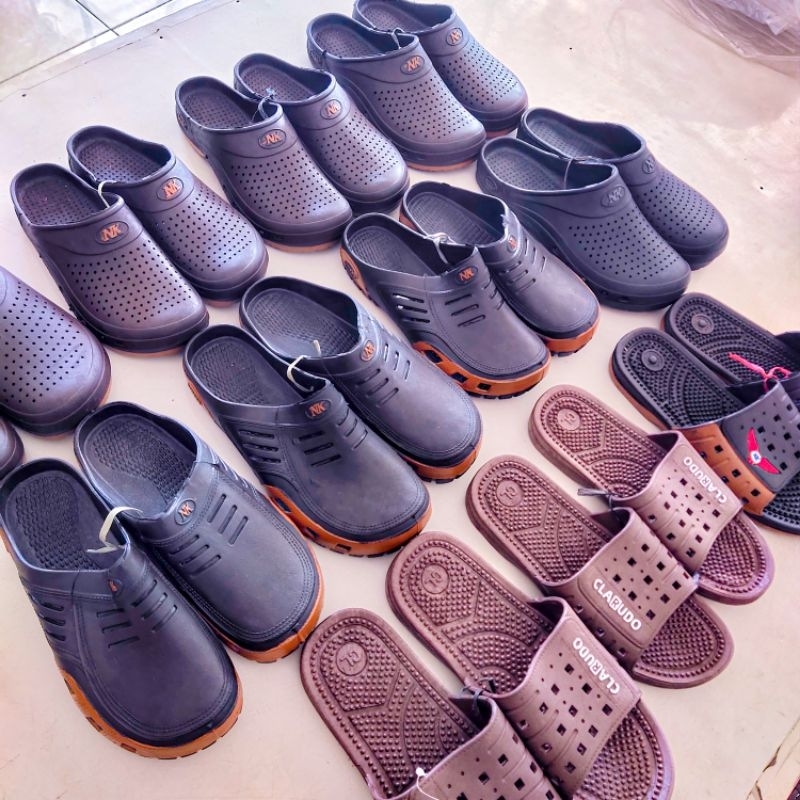 PROMO NIKKO|| SANDAL SLOP KARET NIKKO DEWASA|| SANDAL KERJA ANTI AIR|| SANDAL REMATIK KARET PRIA DAN