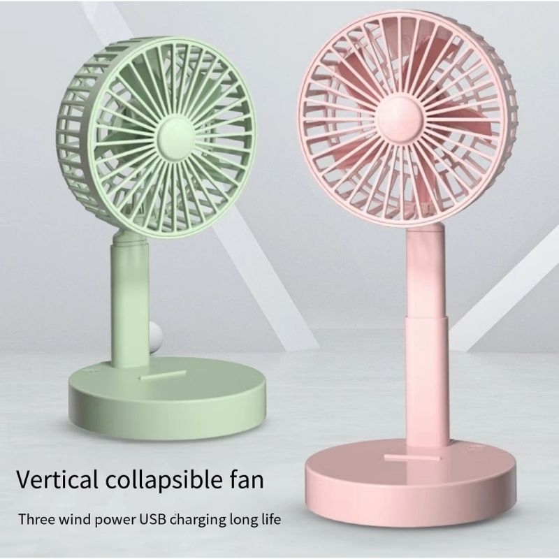 K12 Kipas Angin Lipat Macaron Mini Portable Multifungsi Folding Mini Fan Rechargeable