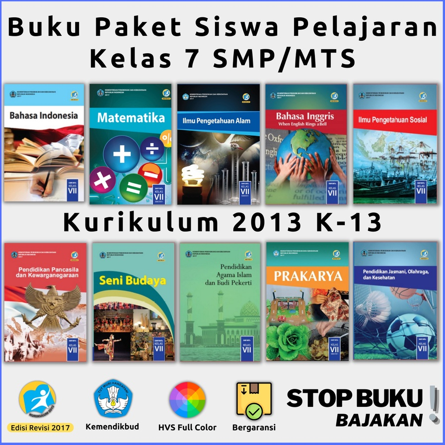 Buku Paket Kelas 7 SMP/MTS Semester 1 dan 2 Kurikulum 2013 Edisi Revisi 2017 2018 Anak Siswa Sekolah