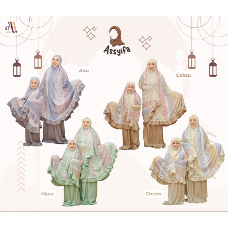 Mukena Assyifa mukena couple mukena dewasa dan mukena anak