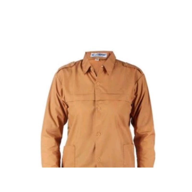 Baju Seragam Kemeja Pramuka Panjang SD SMP SMA Wanita Kemeja Atasan Pramuka Seragam Cokelat Pramuka 
