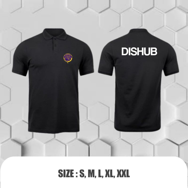 BAJU POLO BERKERAH DISHUB DINAS PERHUBUNGAN LOGO DEPAN BELAKANG
