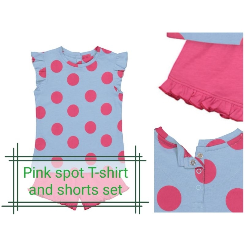 MOTHERCARE - Pink spot set 3-4th