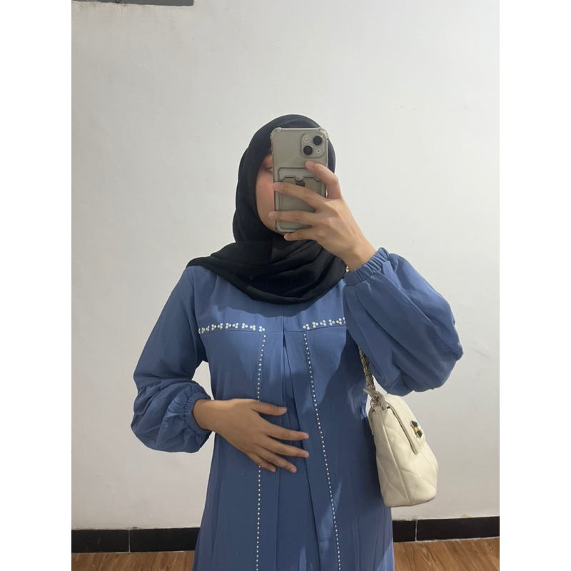 ABAYA DRESS SWAROVSKI CERUTI Busui PREMIUM UMroh haji  FULL FURING TILE maxi dress arab turki