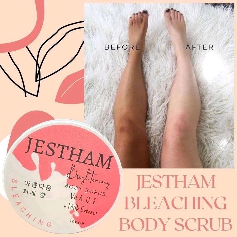 Jestham Bleaching scrub body original 100% Ready Siap Kirim