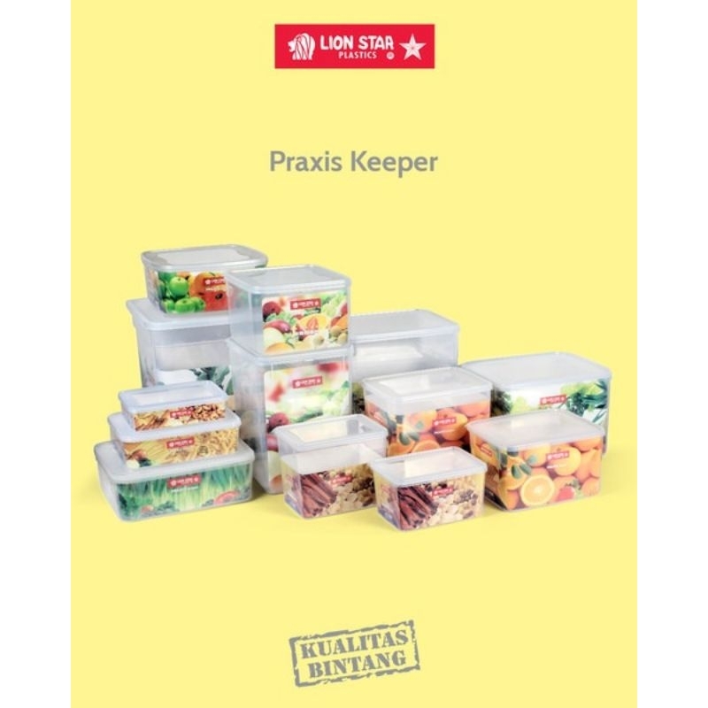 toples kotak lionstar - toples serbaguna persegi - praxis keeper kp-6