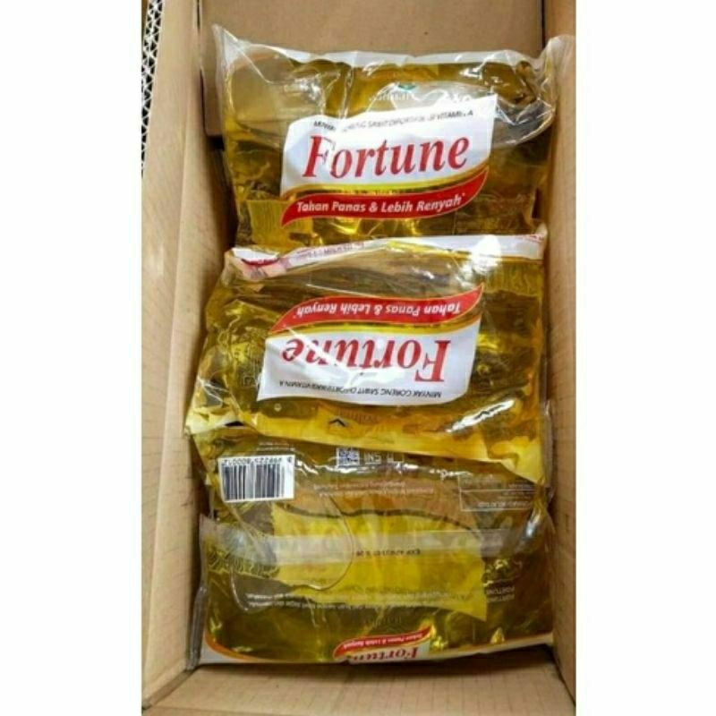 

minyak goreng fortune bantal 1L harga 187000 per dusnya