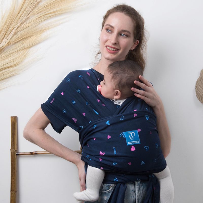 Preloved Gendongan Bayi Depan Mobymoby / Momaz 3in1 (love navy)