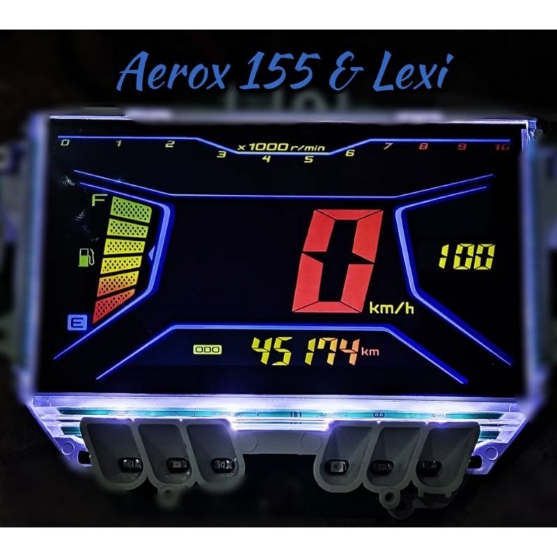 Paket Modif Sticker LCD Speedometer Aerox 155 dan Lexi || Polarizer Sunburn