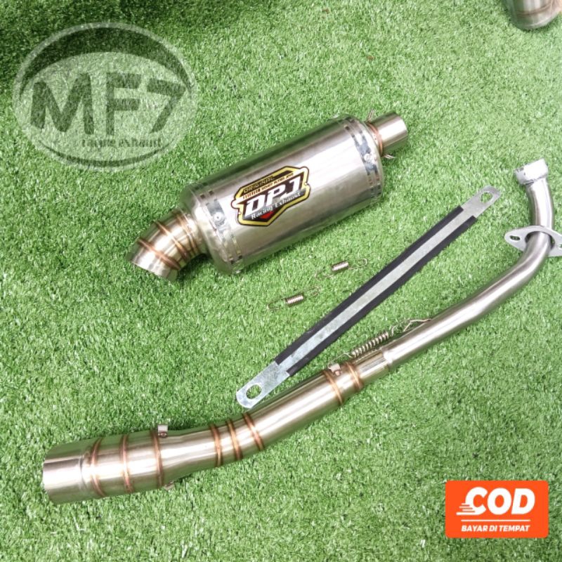 Knalpot Racing Tri Oval DPJ/Knalpot Racing Motor Bebek 4 Tak