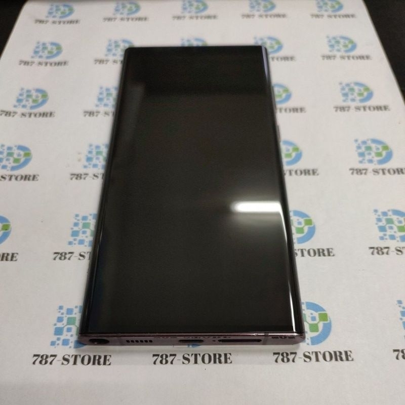 LCD FULLSET FRAME SAMSUNG S22 ULTRA S908 PURPEL ORIGINAL BEKAS