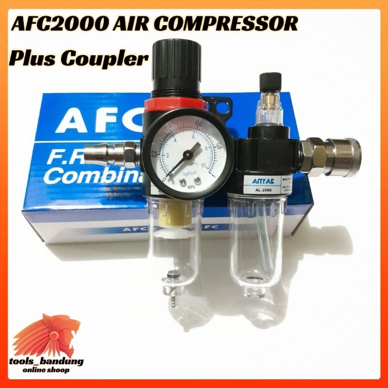 [tools_bandung] Air Filter Compresor Afc2000 Afr2000 Plus Coupler Sm20+Pm20 Drat 1/4 Regulator Penga