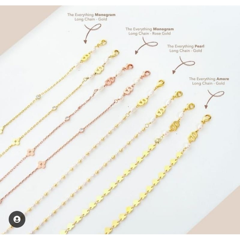 The everything monogram long chain gold (preloved)