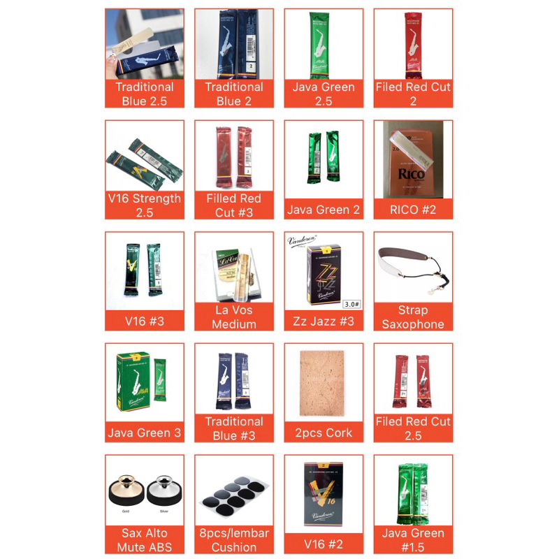 Reeds Saxophone Alto Vandoren Rico Rigotti ORIGINAL 1.5|2|2.5I3|3.5 Reed Alto Retail