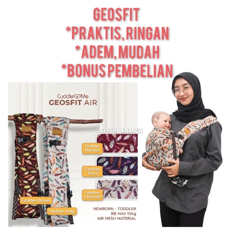 Gendongan bayi instan geos fit air cuddleme