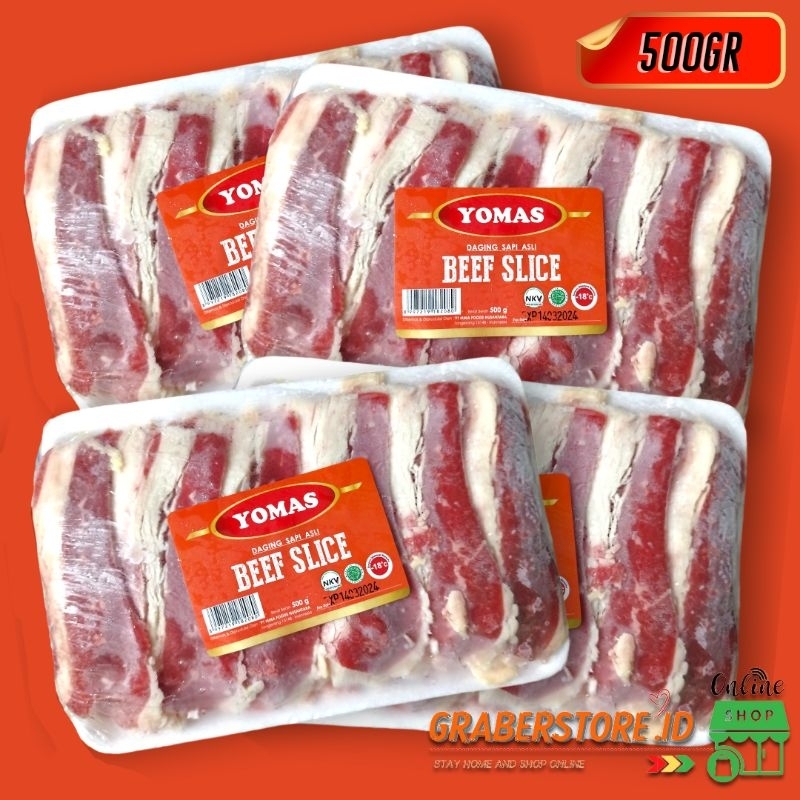 

BEEF SLICE DAGING SAPI SLICE YOSHINOYA YAKINIKU SHABU IRISAN 1.5mm FROZENFOOD DAGING BEKU