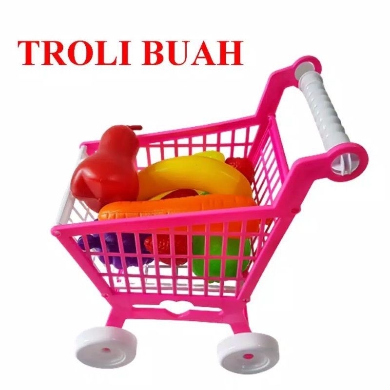 Mainan Anak Keranjang Troli Buah / Troli Buah Anak / Mainan Anak / Mainan Anak Perempuan