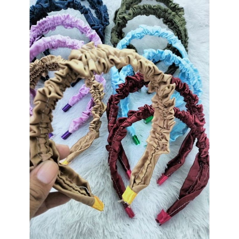 Bando Nagita serut kecil / bando Nagita satin