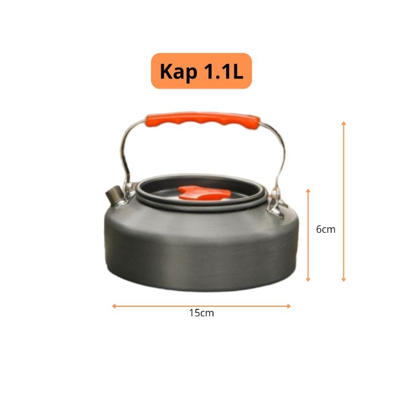 Teko Kettle Teapot Camping Outdoor Portable 1.1 Liter