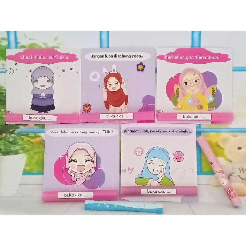 

AMPLOP LEBARAN LUCU 5 pcs||AMPLOP LEBARAN MODEL SEDOTAN UNIK ||PERNAK PERNIK LEBARAN