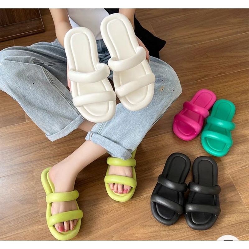 SALE !! SANDAL JELLY KOREAN IMPORT JELLY SLIPPERS EMPUK PVC 2025