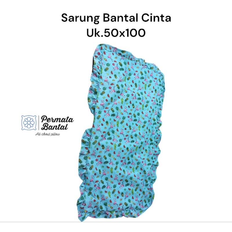 Sarung Bantal Cinta Ukuran 50x100 Bahan Microtex halus lembut