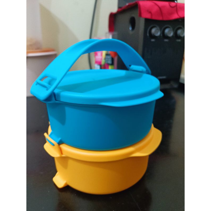 Fun Click To Go 2 layer Tupperware/Rantang Kecil