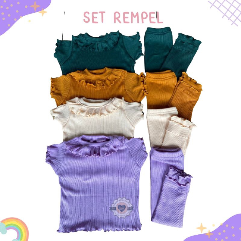 Baju Setelan Anak Perempuan REMPEL Knit Tee Usia 1-5 Tahun