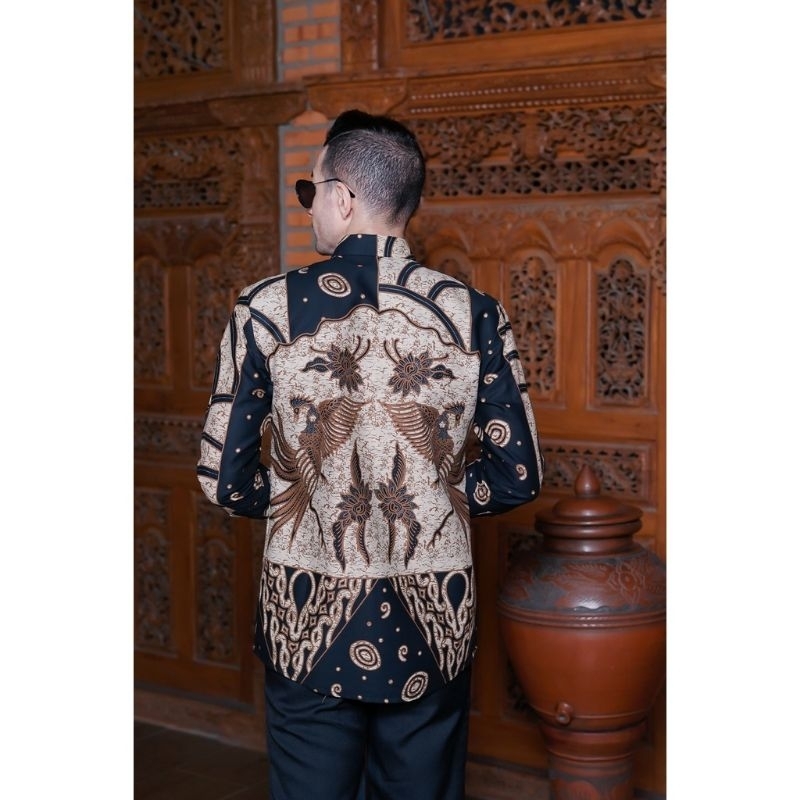 PARI KESIT MOCCA KEMEJA BATIK MODERN SLIMFIT PANJANG BAHUN KATUN HALUS FULL FURING HALUS