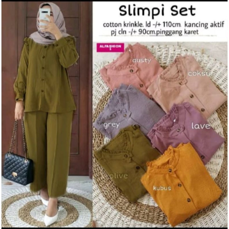 SETELAN TERBARU (SLIMPI)SET KEKINIAN