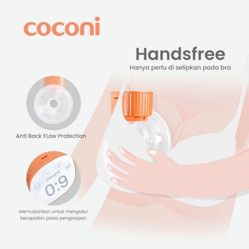 Coconi Hands Free Wearable Electric Breast Pump / Pompa ASI Elektrik Handsfree