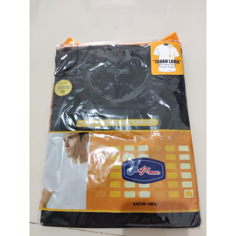 GT MAN KAOS OBLONG PRIA WARNA HITAM