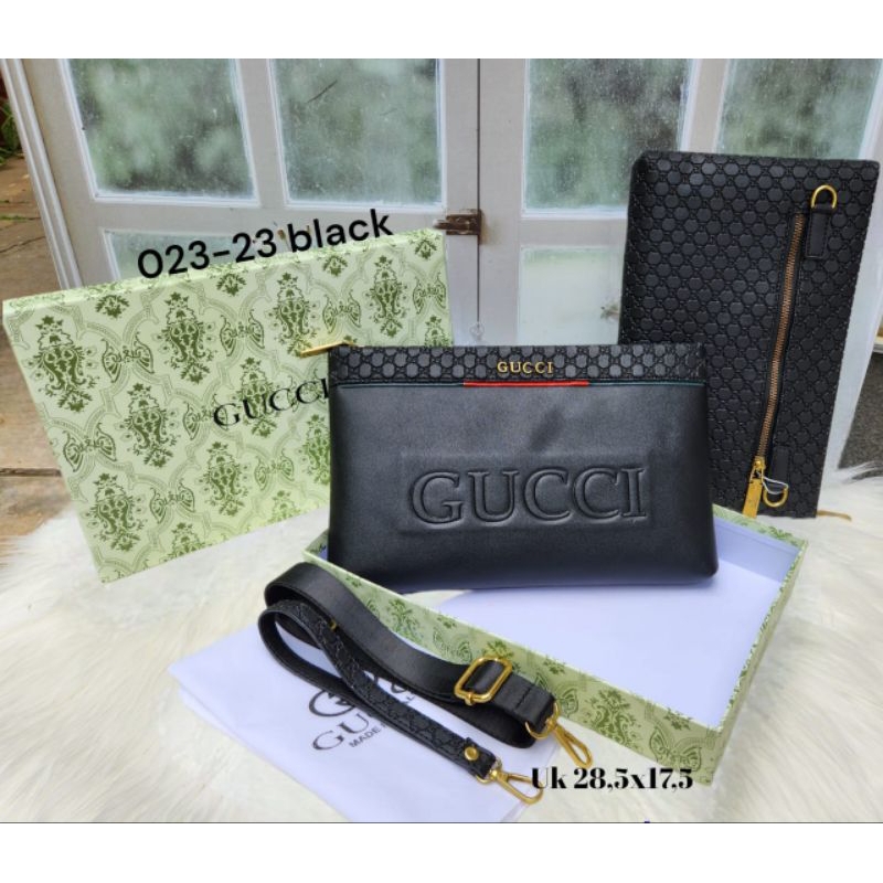 Handbag / Clutch Pria Wanita Emboss kode 023 Free box