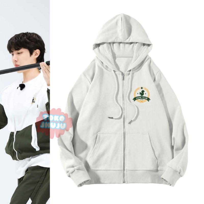 Hoodie ZIPPER J-Hope Run Bts 2023 Logo Kecil