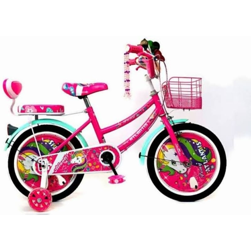 sepeda anak perempuan 16&18 inch atlantis kuda pony/trex