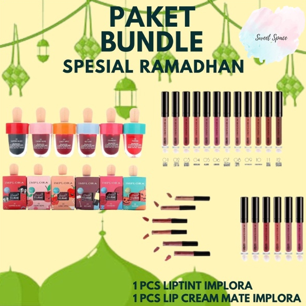 IMPLORA LIPTINT + LIP CREAM MATTE PAKET BUNDLE [SWEETSPACE]