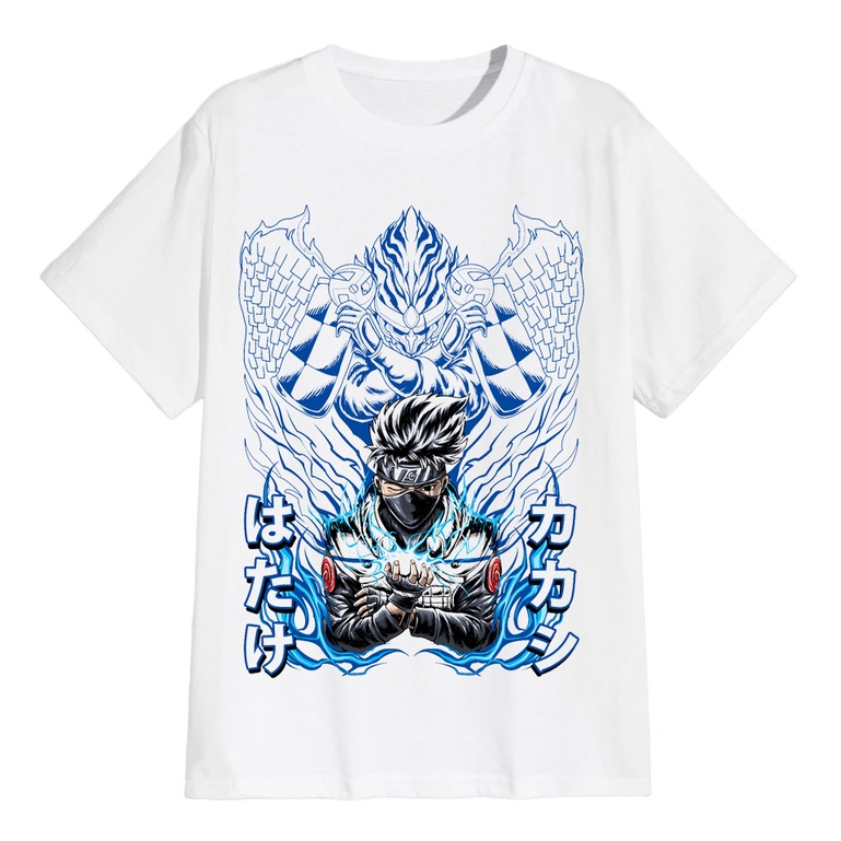 OSSU ANIME TSHIRT KAKASHI AND SUSANOO GRAPHIC HEAVY COTTON