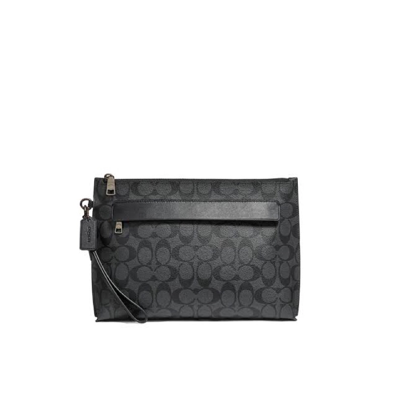 Coach Signature Carryall Pouch In Signature Canvas