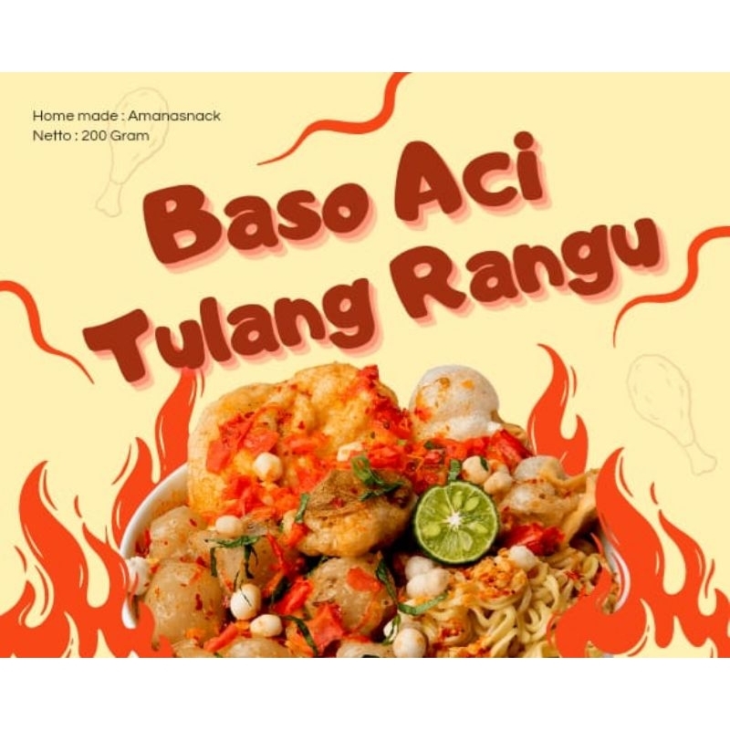 Baso geprek Tulang rangu baso aci geprek original produk amanasnack