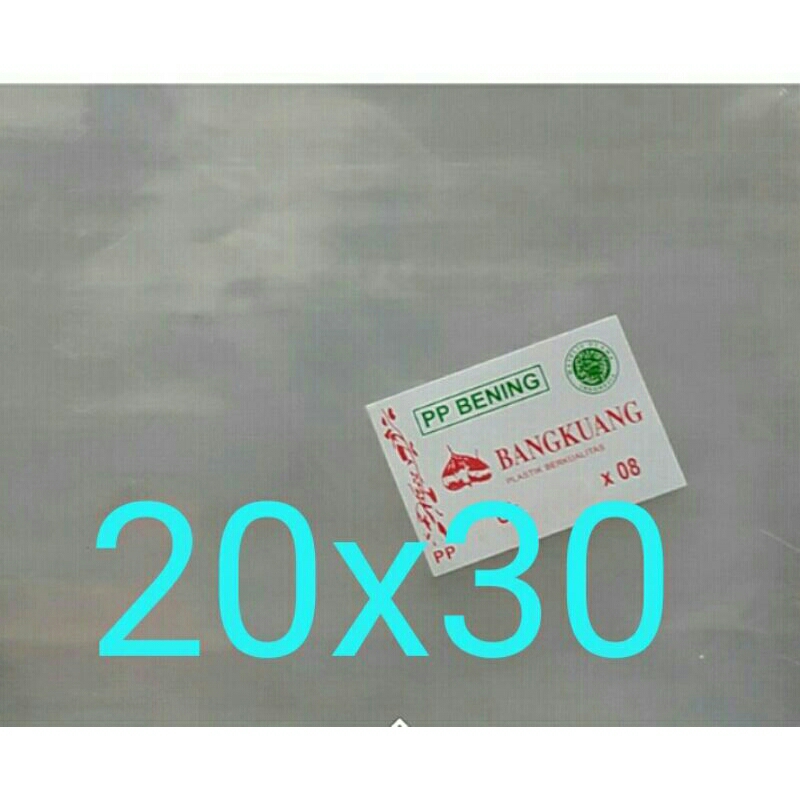 PLASTIK PP TEBAL 0.8 BENGKUANG 20X30
