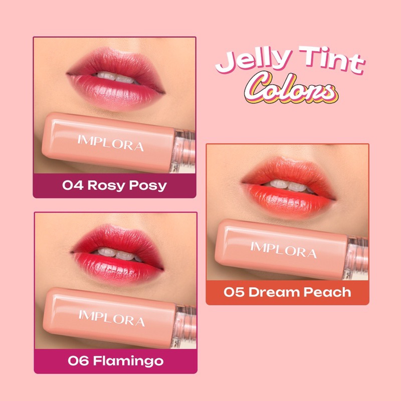 READY SIAP KIRIM (LIPTINT) IMPLORA Cheek &amp; Liptint / JELLY TINT LIP TINT ORIGINAL