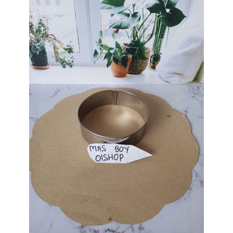 Loyang Roti Burger / Ring Cutter Stainless Ring Roti Bulat 10x10x3 cm
