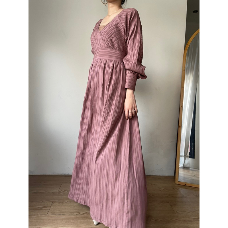 Zéa - Lady - Dress Korea Polos Vintage Crincle Maxi