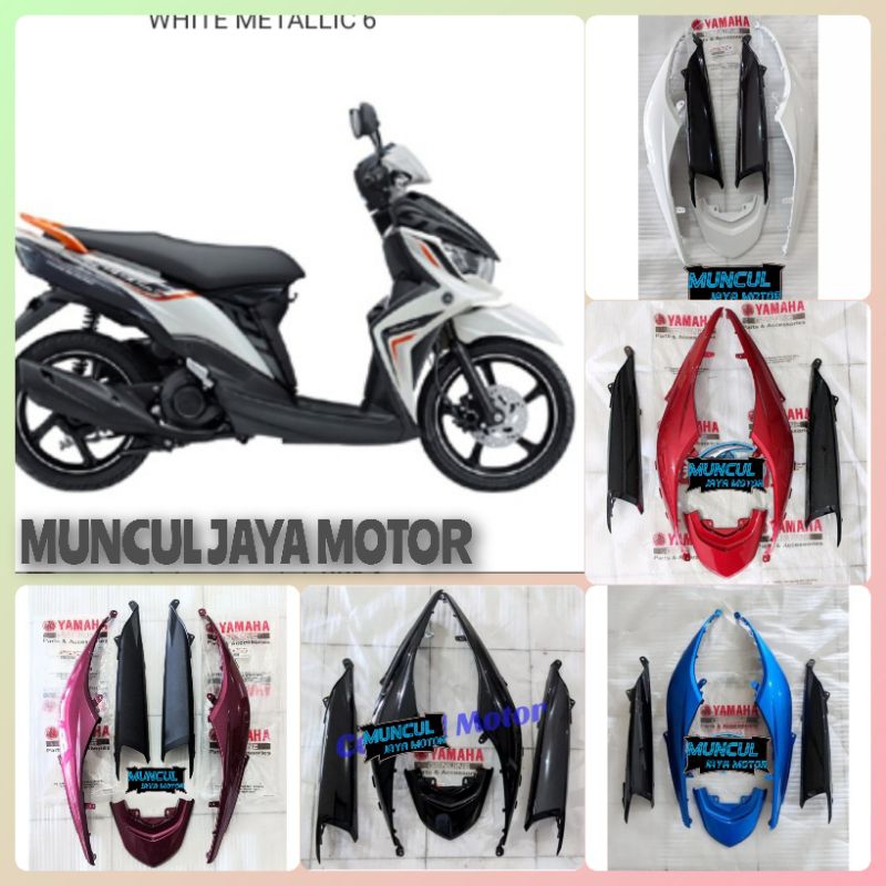 Cover body belakang set mio soul gt 115 ungu hitam biru merah dll original yamaha
