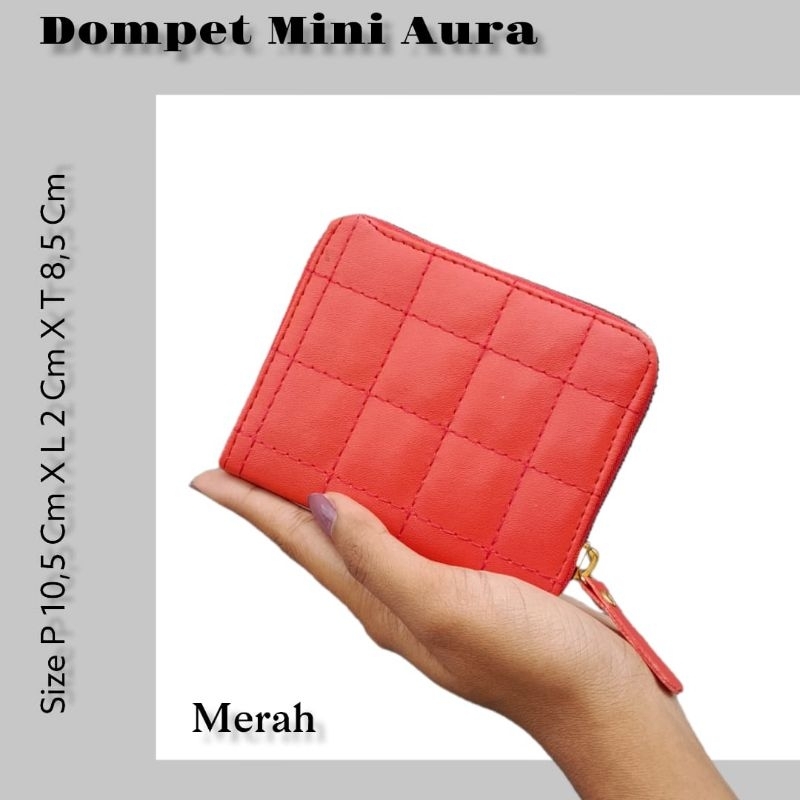 DOMPET MINI AURA EMBOS CANTIK MURAH