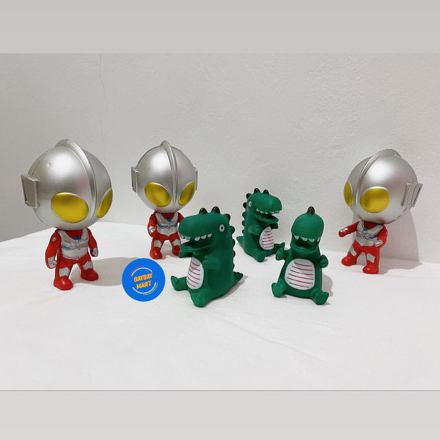 TOPPER KUE ULTRAMAN DINO / CAKE TOPPER ULTRAMAN DINO / AKSESORIS KUE BADAN DIDALAM KEPALA